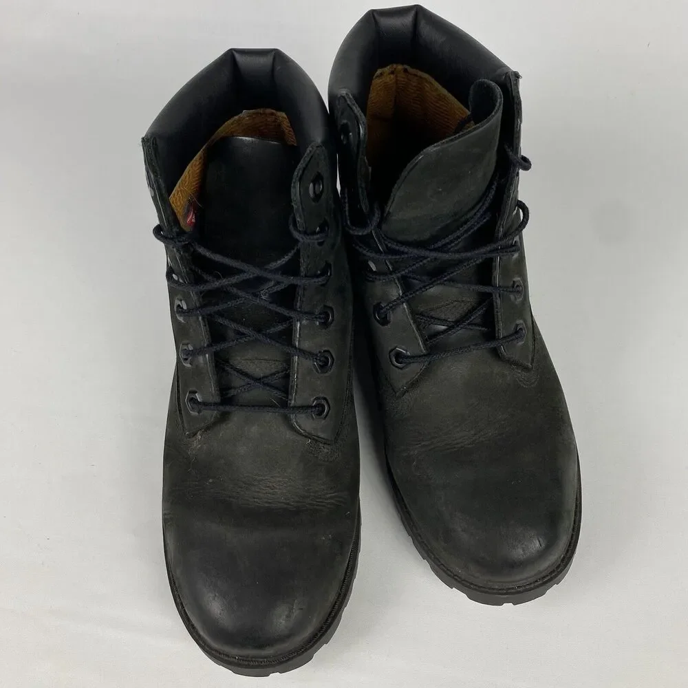 Timberland Junior 6-Inch Premium Size 5 M Black Nubuck Boots Waterproof‎ 12907